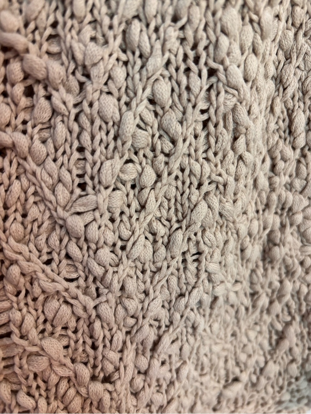Lucky Brand Boho Oatmeal Crocheted Shrug cardigan - Picture 5 of 8